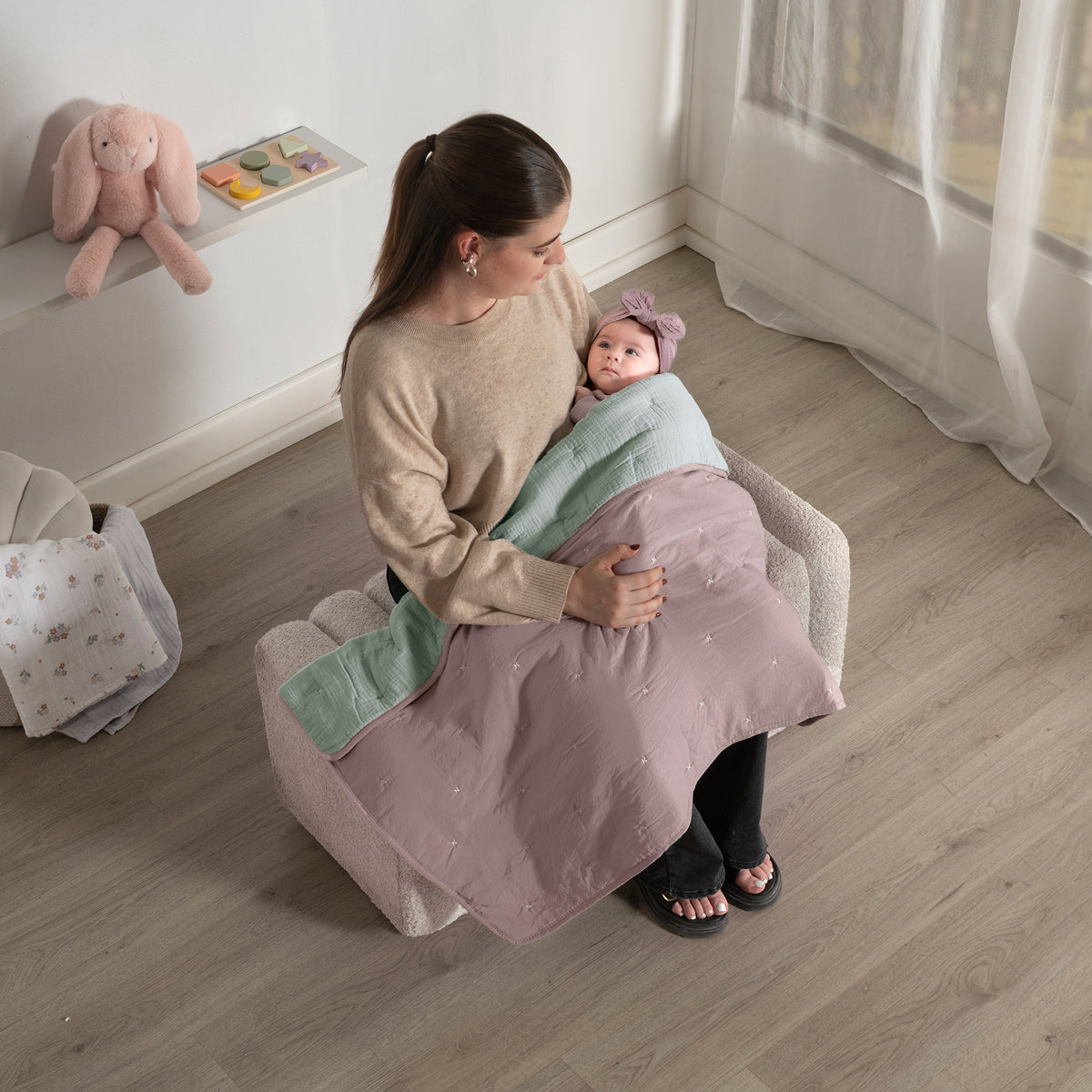 Manta Baby Voga Muselina Mint CARRIOLA