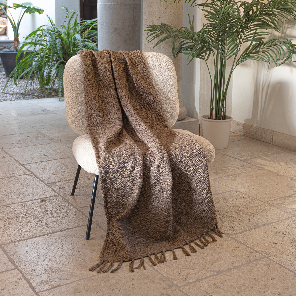 Cobertor Decorativo Bucle Latte